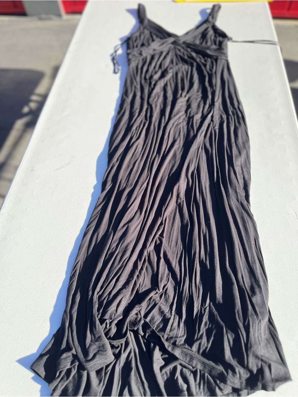 Soho Black Maxi Dress with Spaghetti Straps